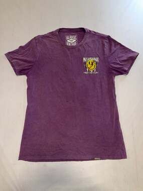 Valabasas Purple Vintage Forget The Feeling Smiley Face Graphic T-Shirt